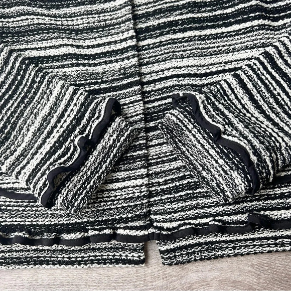 Club Monaco Ruffles Open Front Jacket Tweed Blazer - Picture 8 of 14